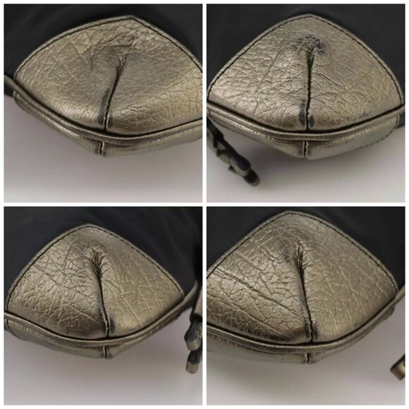 BURBERRY Shoulder Bag Nylon Leather Black Auth - Picture 16 of 16